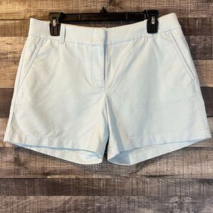 NWT J. Crew Women's City Fit Chino Shorts Blue Size 8 Casual Soft Pockets